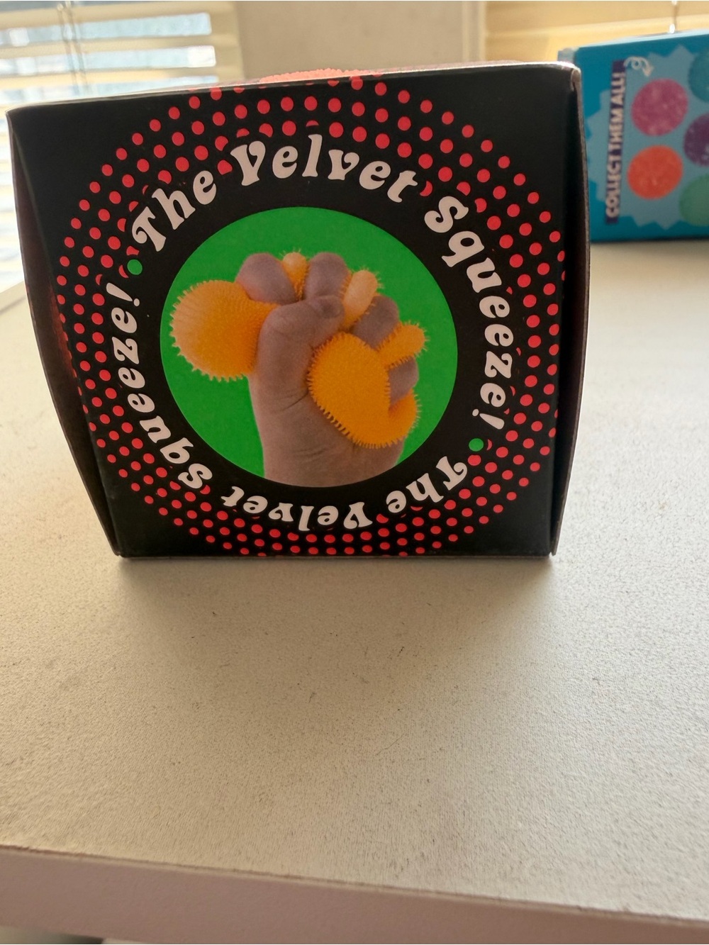 NeeDoh Fuzz Ball - Peach/orangish Velvet Squeeze - Picture 2 of 4